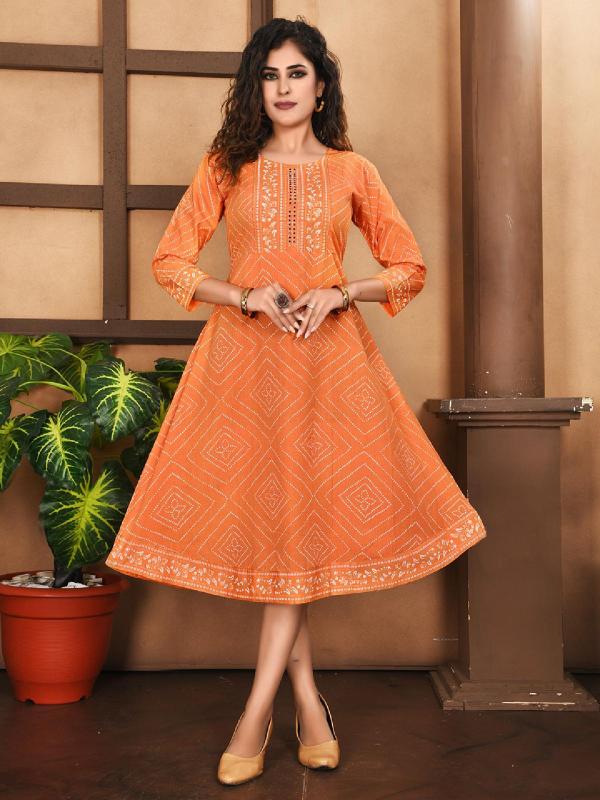 Beauty Srishti Heavy Cotton Anarkali Kurti Collection